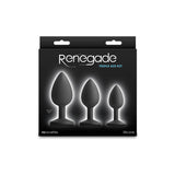 Buy Renegade Triple Ace Kit - Black - Black Butt Plugs - Set of 3 Sizes – Naughtyhut NZ sex toys online. Discreet delivery & top brands.