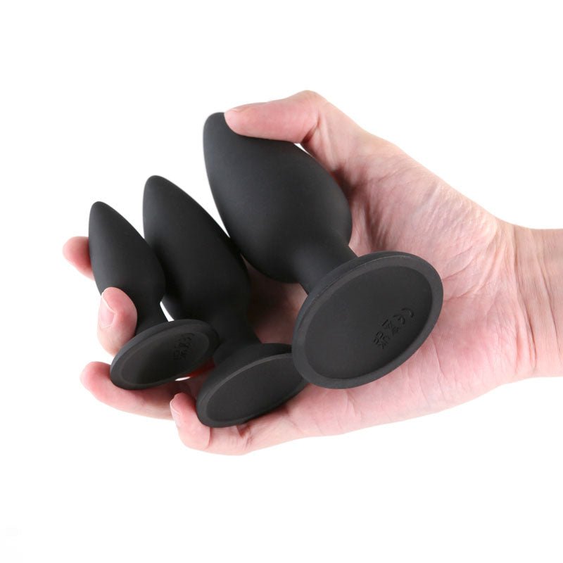 Renegade Triple Strike Kit - Black - Black Butt Plugs - Set of 3 Sizes – Sex toys NZ by Naughtyhut. Discreet delivery nationwide.