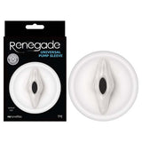 Buy Renegade Universal Pump Sleeve - Clear Vagina - Shaped Penis Pump Sleeve – Naughtyhut NZ sex toys online. Discreet delivery & top brands.