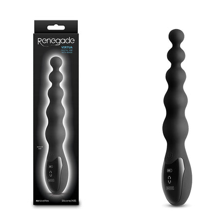 Buy Renegade Virtua - Black - Black 23.9 cm USB Rechargeable Anal Vibrator – Naughtyhut NZ sex toys online. Discreet delivery & top brands.