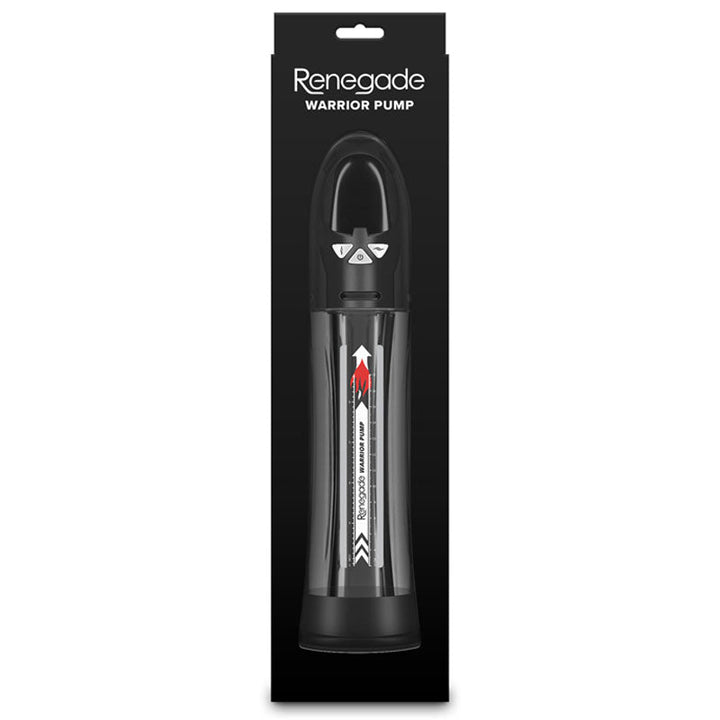Renegade Warrior Pump - Black - Black/Clear Waterproof Automatic Penis Pump – Sex toys NZ by Naughtyhut. Discreet delivery nationwide.