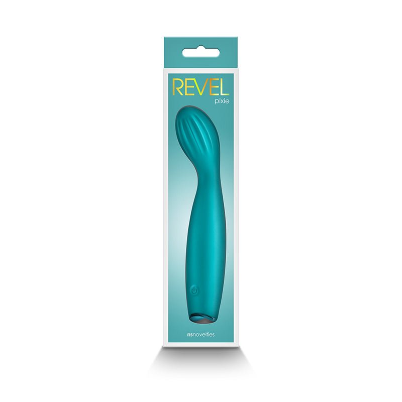Revel Pixie - Teal - Teal 17.3 cm USB Rechargeable Vibrator – Sex toys NZ by Naughtyhut. Discreet delivery nationwide.