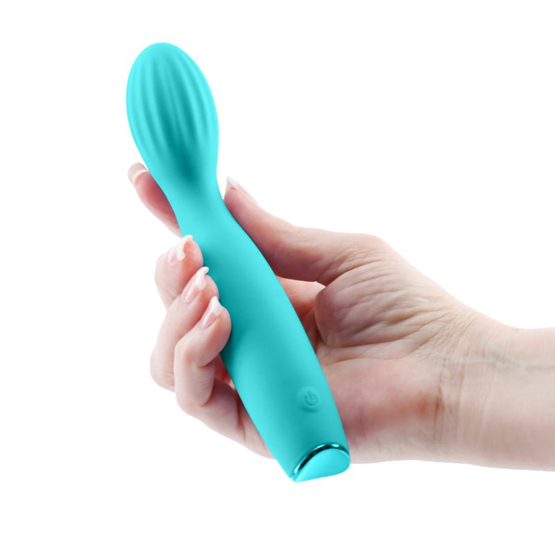 Revel Pixie - Teal - Teal 17.3 cm USB Rechargeable Vibrator – Sex toys NZ by Naughtyhut. Discreet delivery nationwide.