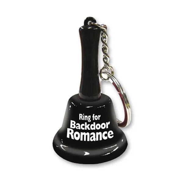 Ozze Ring for Backdoor Romance keychain, black hand bell on a chain
