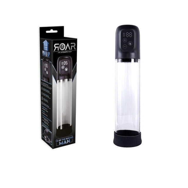 Buy Roar - Clear 20 cm USB Rechargeable Penis Pump – Naughtyhut NZ sex toys online. Discreet delivery & top brands.