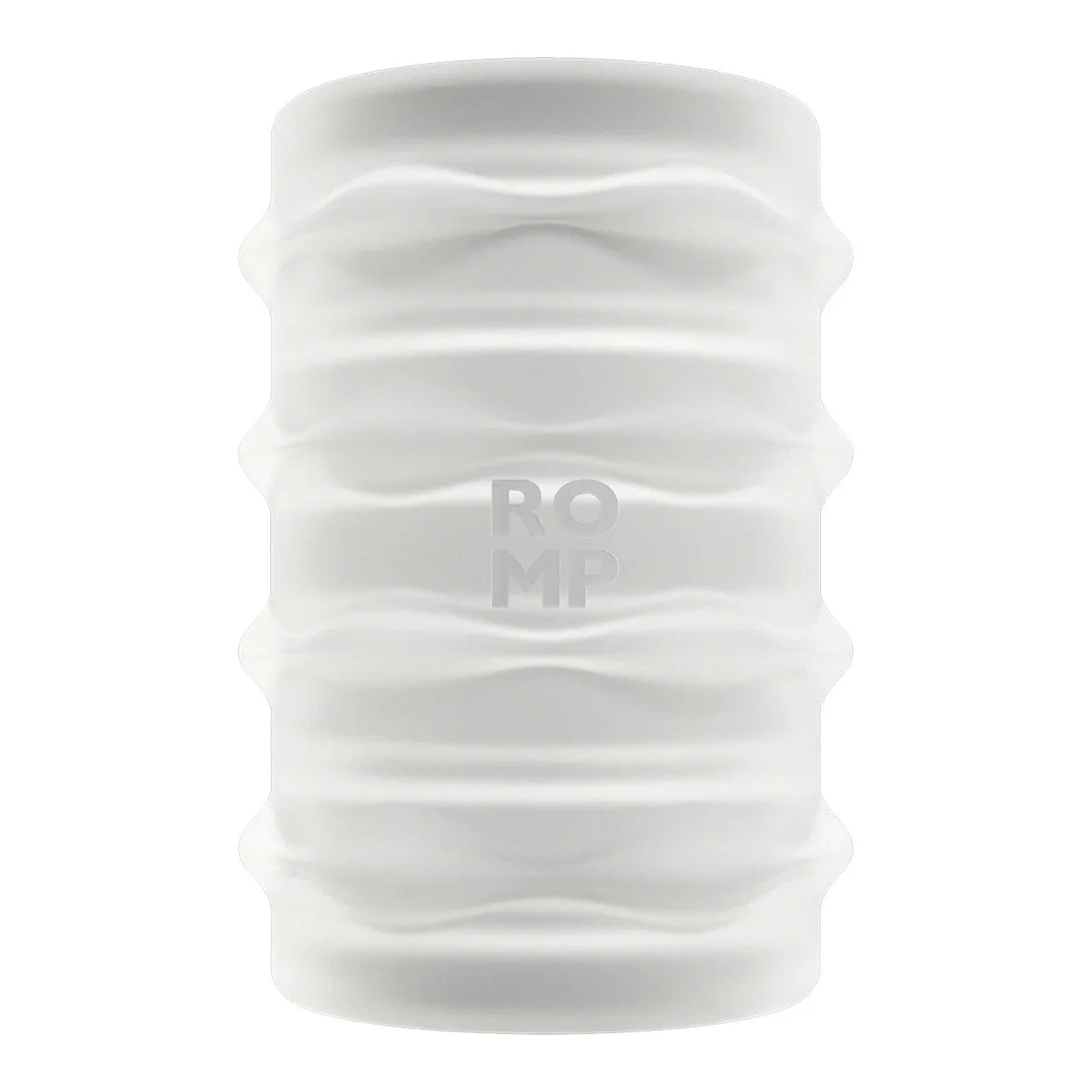 Romp Mosh stroker sleeve in translucent white, ribbed exterior