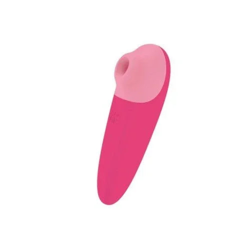 Romp Shine X clitoral suction stimulator in two-tone pink, front view