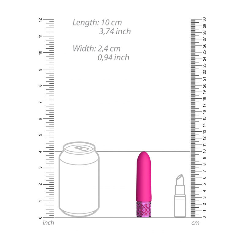 ROYAL GEMS Imperial - Silicone Rechargeable Bullet - Pink 10 cm USB Rechargeable Bullet – Sex toys NZ by Naughtyhut. Discreet delivery nationwide.