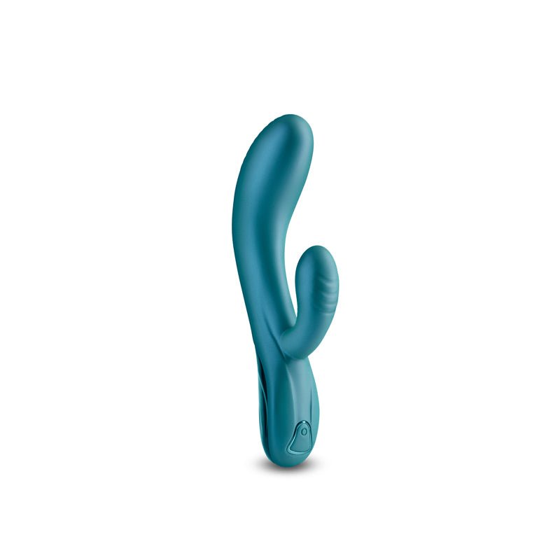 Buy Royals - Regent - Metallic Green - Metallic Green 19.3 cm USB Rechargeable Rabbit Vibrator – Naughtyhut NZ sex toys online. Discreet delivery & top brands.