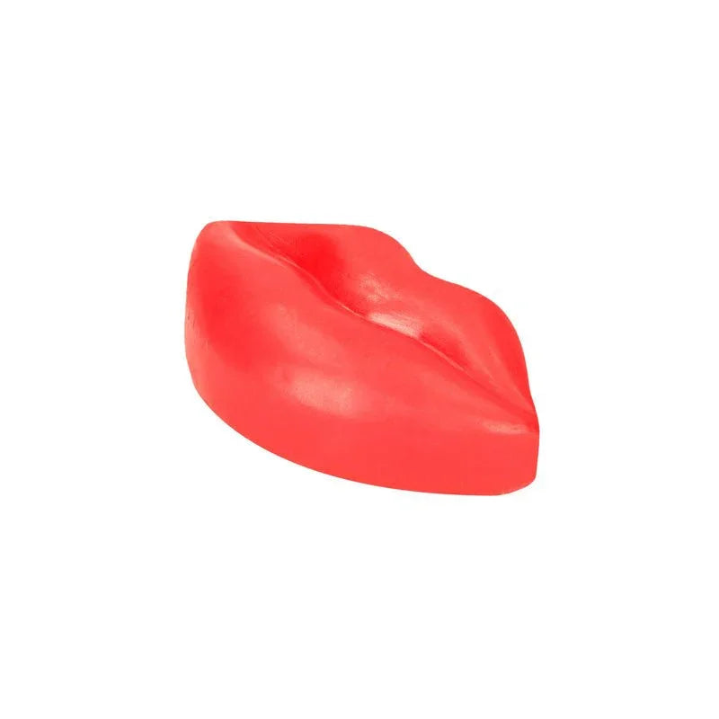 S-LINE Kiss Novelty Soap Bar in Red, the lip soap seen at a three-quarter angle