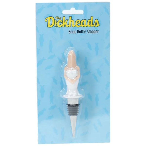 S-LINE The Dickheads Bride Bottle Stopper, stopper mounted on its Dickheads backing card