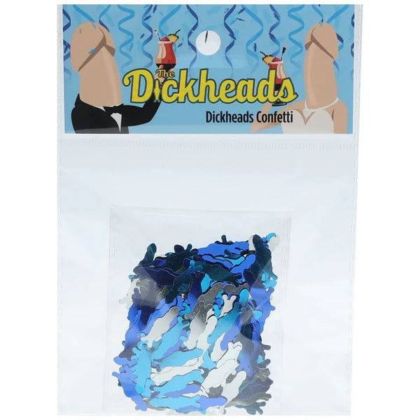 S-LINE The Dickheads Confetti, clear packet of blue and silver confetti on its header card