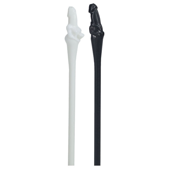 S - LINE The Dickheads - Couples Straws Black/White - Black/White Novelty Straws - 8 Pack – Sex toys NZ by Naughtyhut. Discreet delivery nationwide.