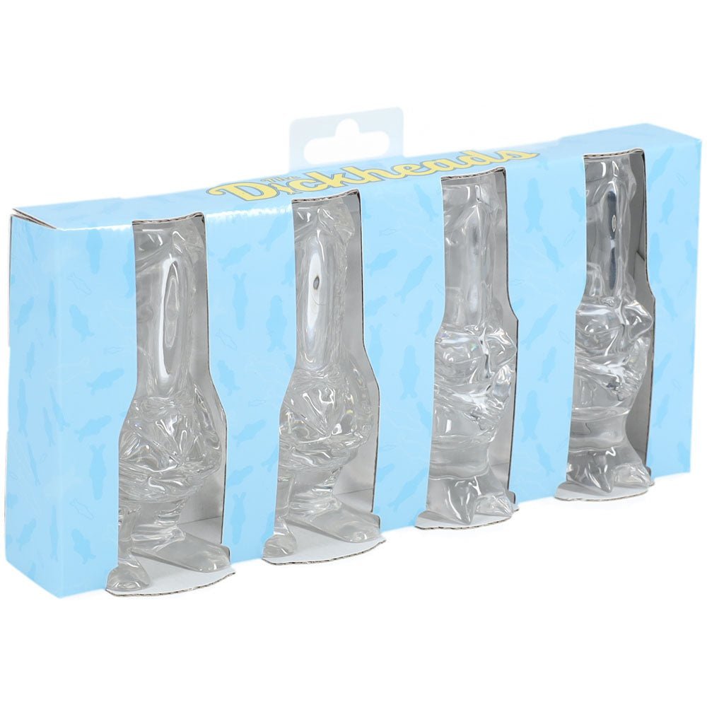 S - LINE The Dickheads - Couples Tall Shot Glasses - Clear Novelty 44 ml Shot Glasses - 4 Pack – Sex toys NZ by Naughtyhut. Discreet delivery nationwide.
