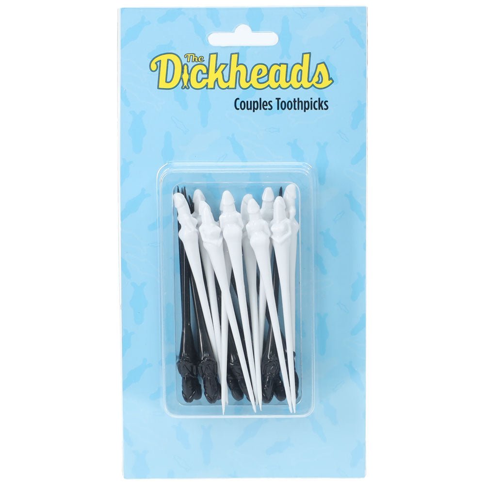 S - LINE The Dickheads - Couples Toothpicks - Black/White Novelty Toothpicks - 20 Pack – Sex toys NZ by Naughtyhut. Discreet delivery nationwide.