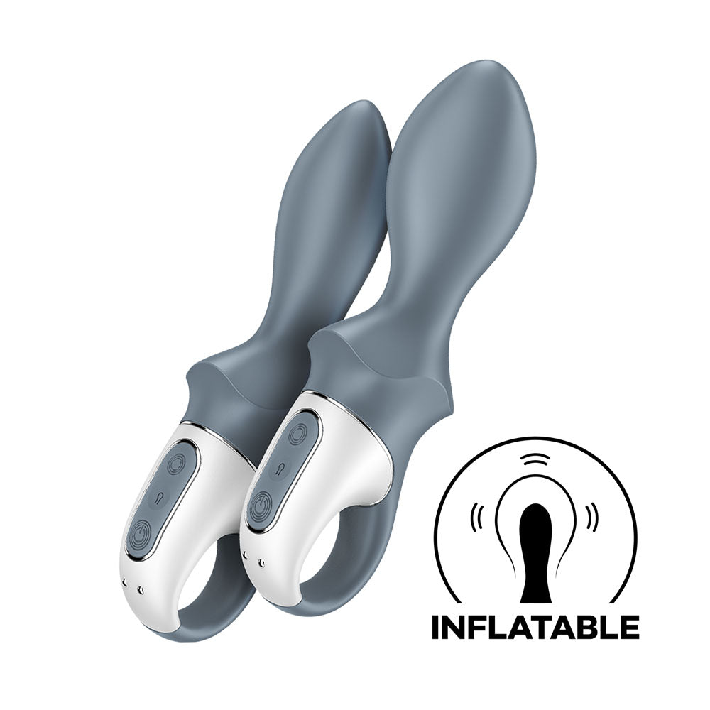 Buy Satisfyer Air Pump Booty 1 - Grey USB Rechargeable Inflatable Anal Vibrator – Naughtyhut NZ sex toys online. Discreet delivery & top brands.
