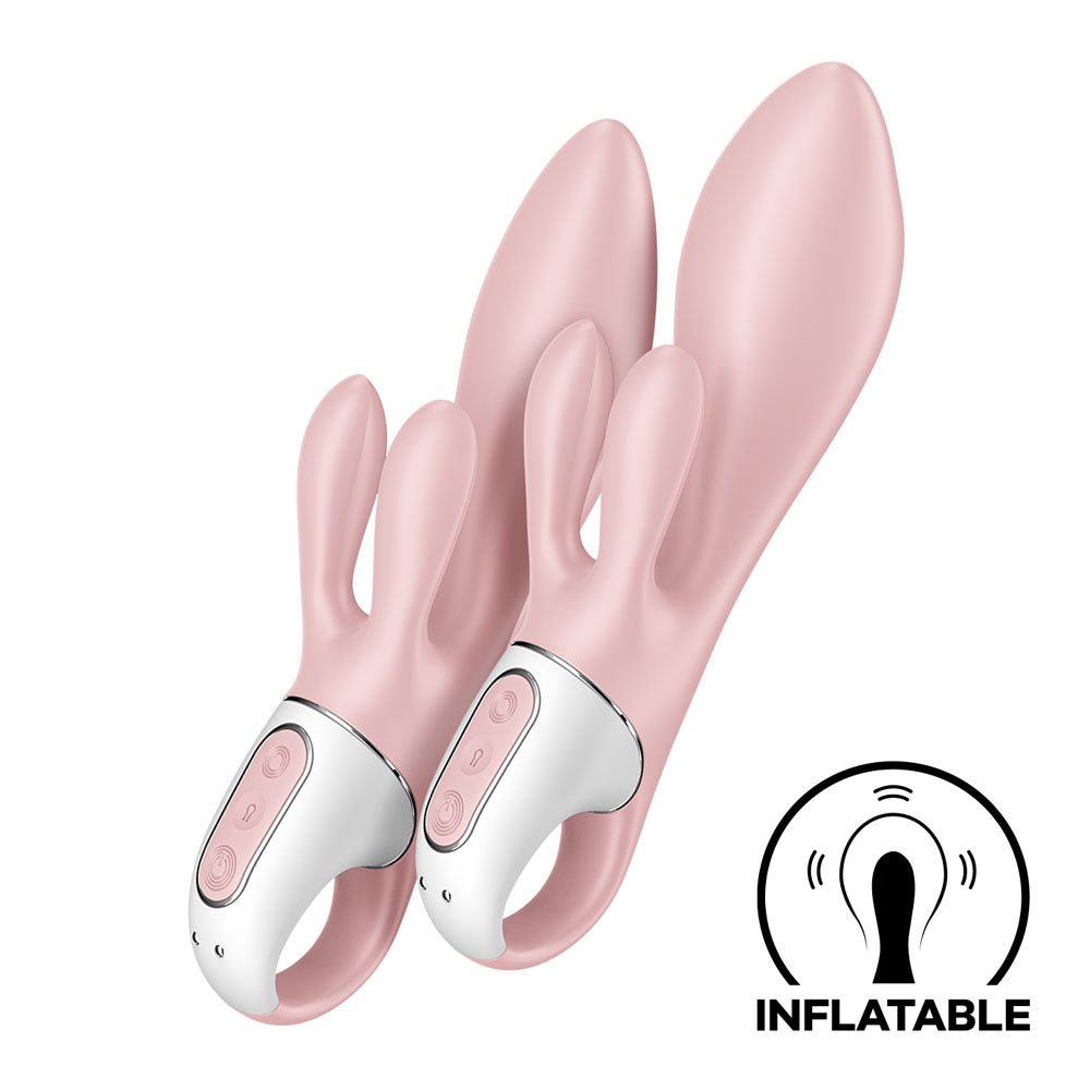 Satisfyer Air Pump Bunny 3 - Pink USB Rechargeable Inflatable Rabbit Vibrator – Sex toys NZ by Naughtyhut. Discreet delivery nationwide.