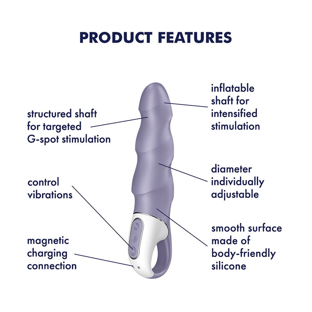 Satisfyer Air Pump Vibrator 1 - Lilac USB Rechargeable Inflatable Vibrator – Sex toys NZ by Naughtyhut. Discreet delivery nationwide.
