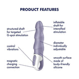 Buy Satisfyer Air Pump Vibrator 1 - Lilac USB Rechargeable Inflatable Vibrator – Naughtyhut NZ sex toys online. Discreet delivery & top brands.