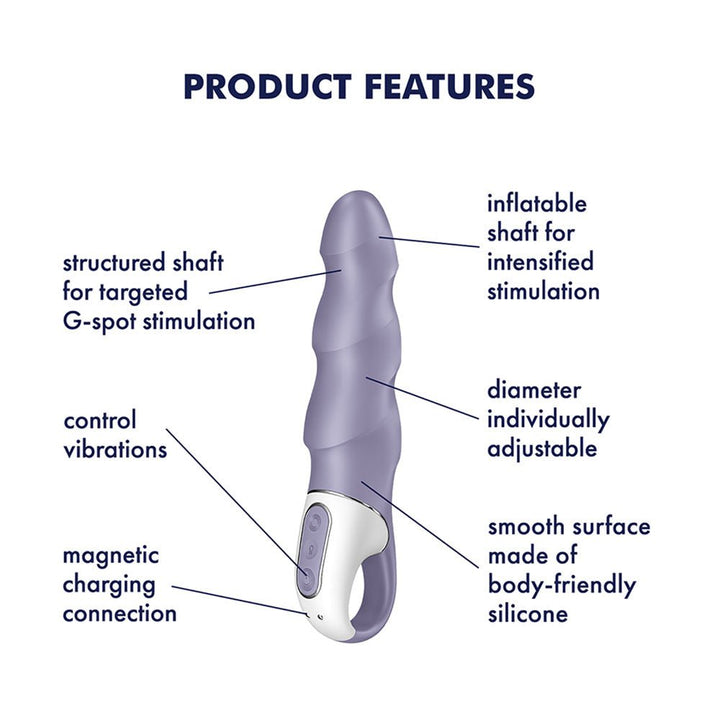 Satisfyer Air Pump Vibrator 1 - Lilac USB Rechargeable Inflatable Vibrator – Sex toys NZ by Naughtyhut. Discreet delivery nationwide.