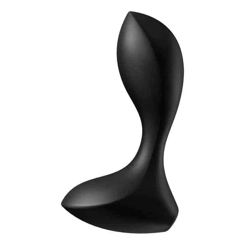 Satisfyer Backdoor Lover - Vibrating Butt Plug in Black, side profile