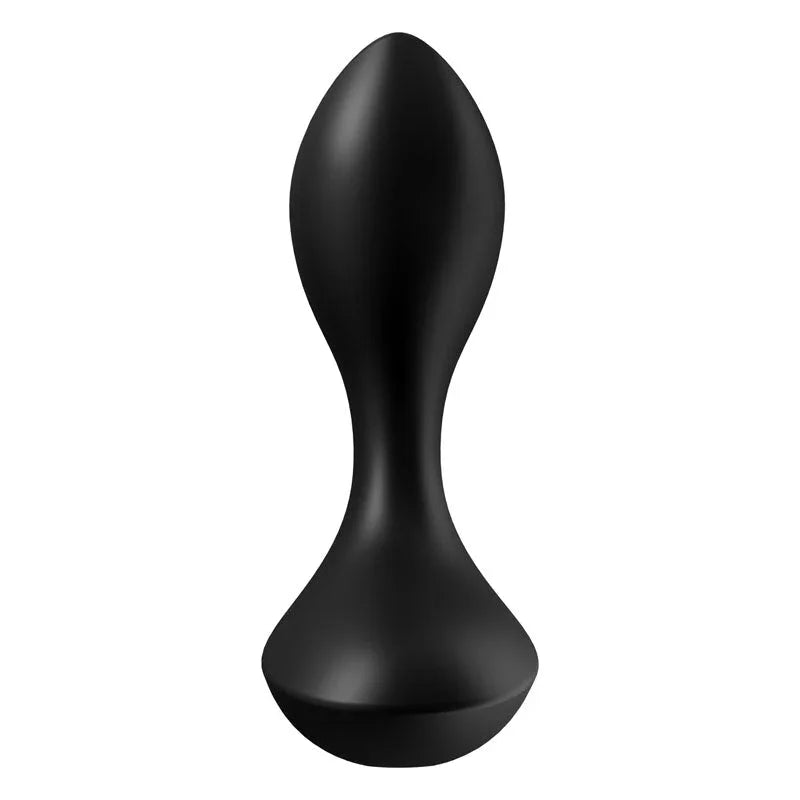 Satisfyer Backdoor Lover - Vibrating Butt Plug in Black, top view