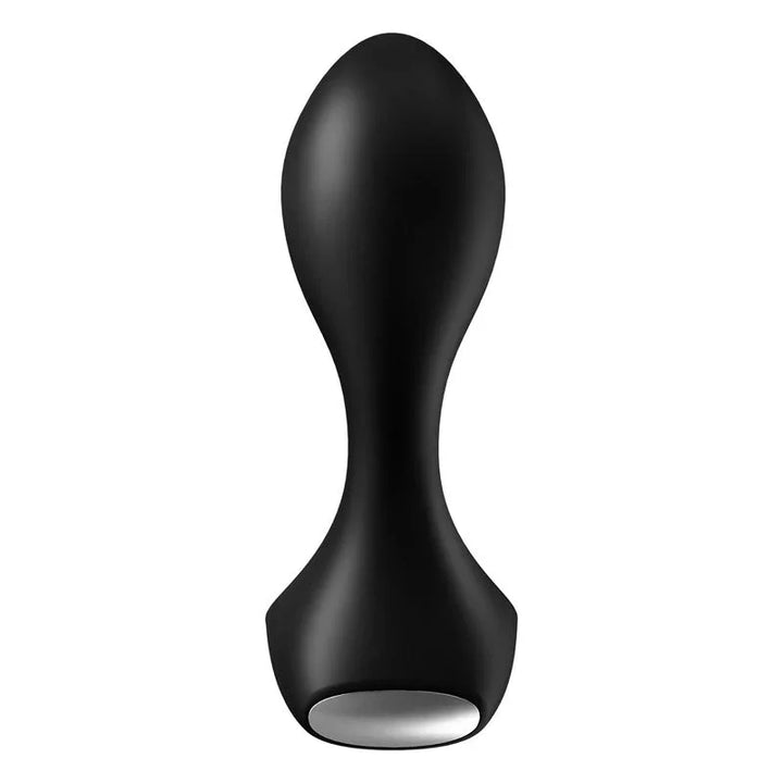 Satisfyer Backdoor Lover - Vibrating Butt Plug in Black, back view