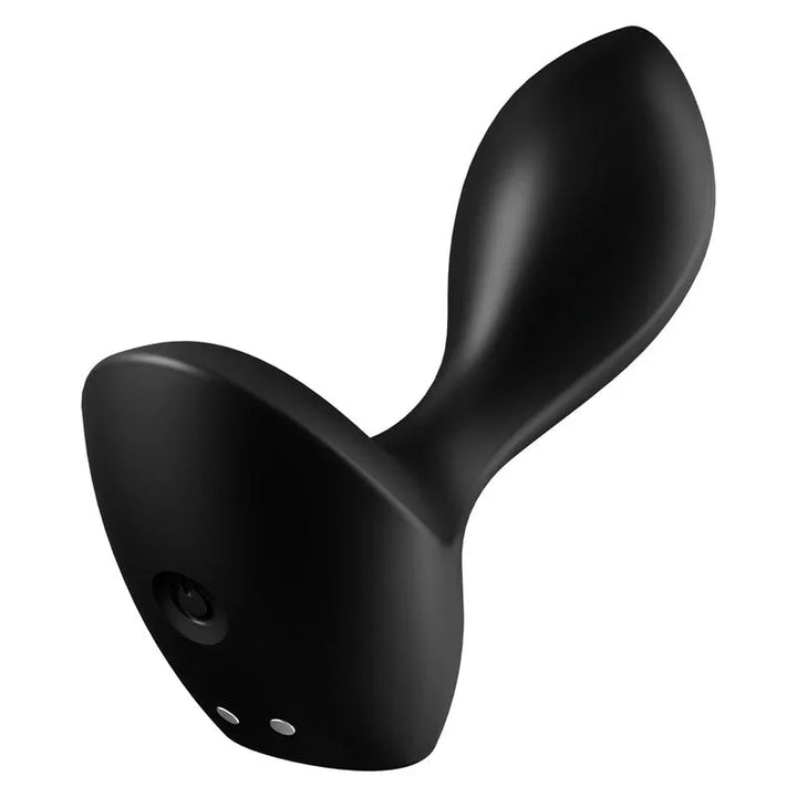Satisfyer Backdoor Lover - Vibrating Butt Plug in Black, front view