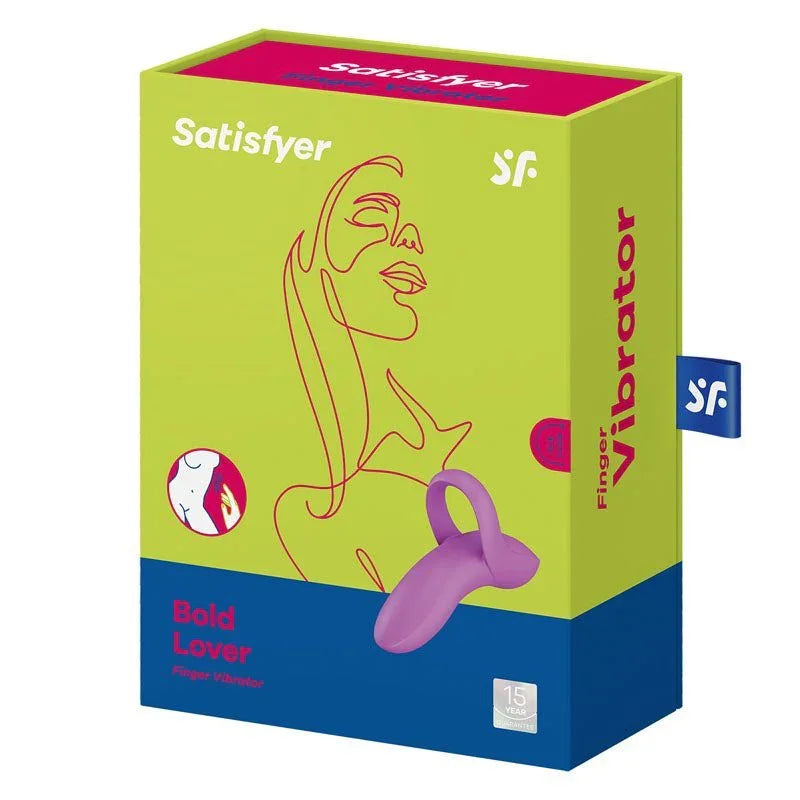 Satisfyer Bold Lover - Finger Stimulator in Dark Pink retail box