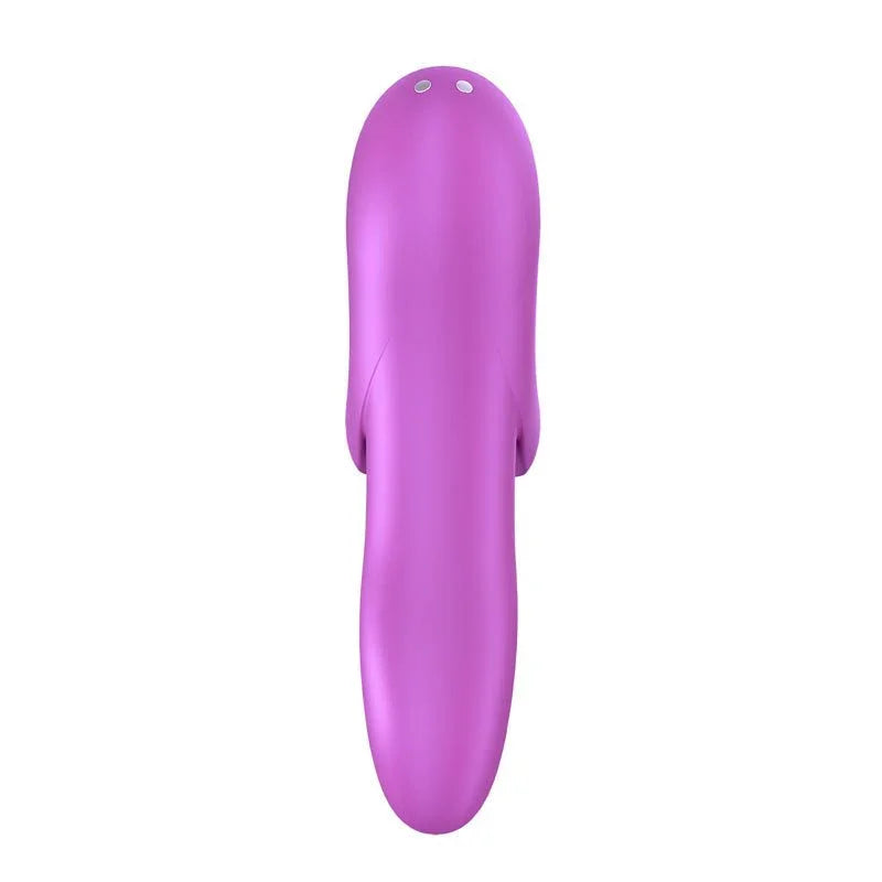 Satisfyer Bold Lover - Finger Stimulator in Dark Pink, top view