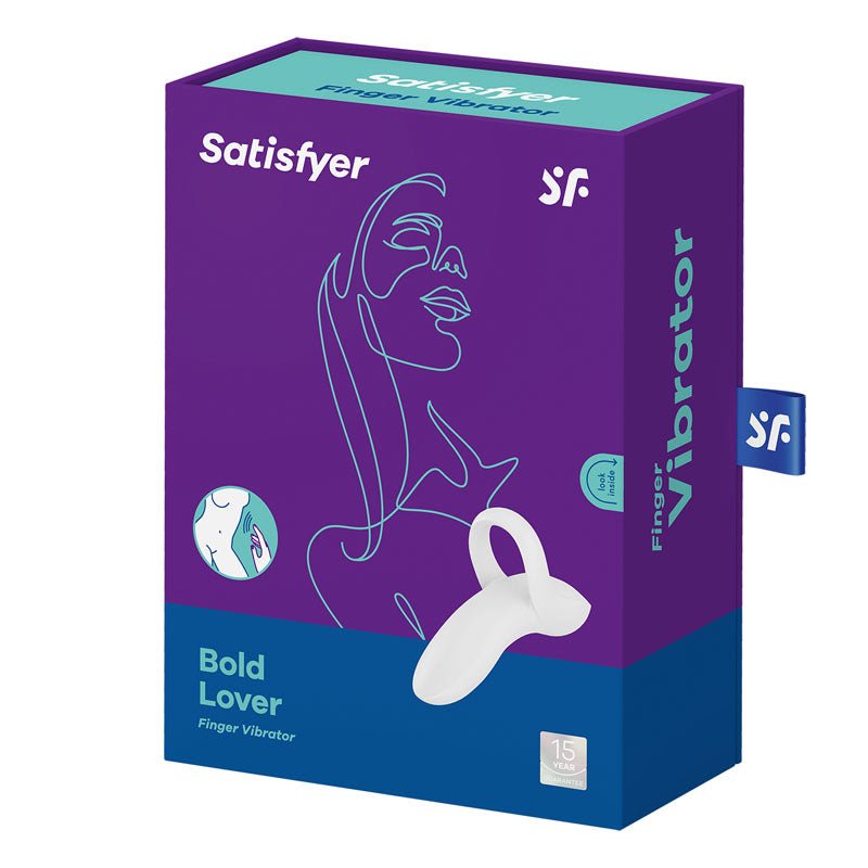 Buy Satisfyer Bold Lover - White USB Rechargeable Finger Stimulator – Naughtyhut NZ sex toys online. Discreet delivery & top brands.