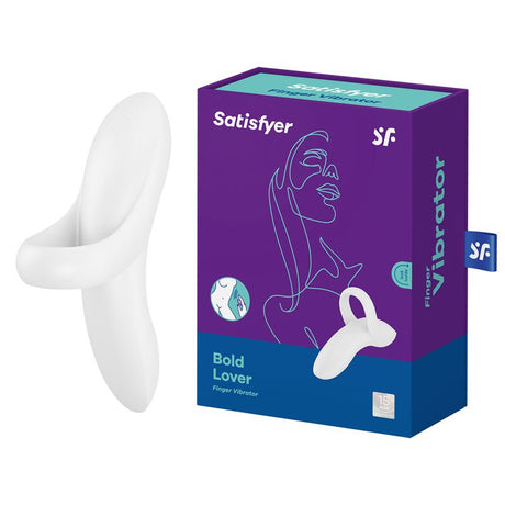 Buy Satisfyer Bold Lover - White USB Rechargeable Finger Stimulator – Naughtyhut NZ sex toys online. Discreet delivery & top brands.