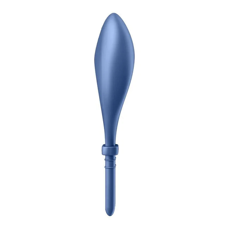 Satisfyer Bullseye - Vibrating Adjustable Lasso Cock Ring in Blue, side profile