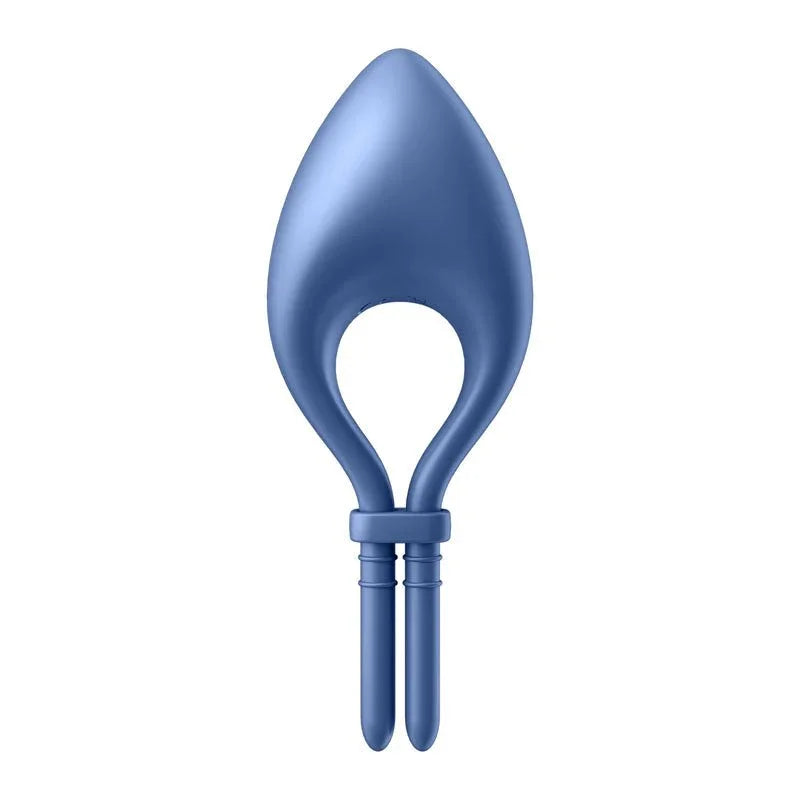 Satisfyer Bullseye - Vibrating Adjustable Lasso Cock Ring in Blue, back view