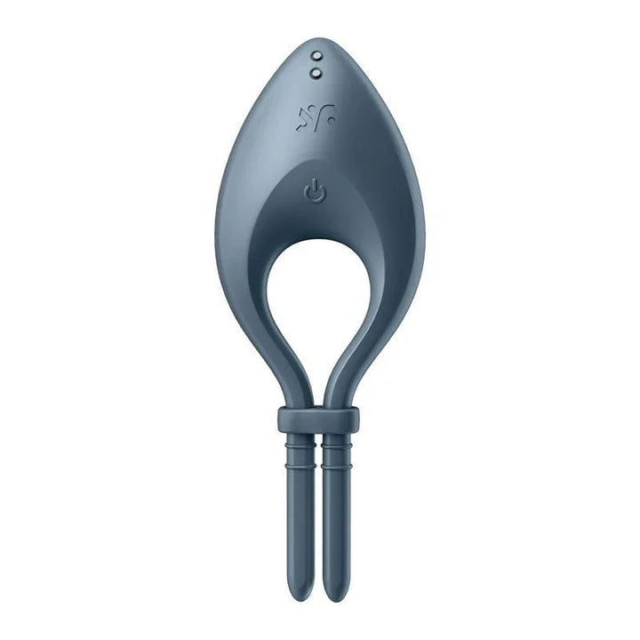 Satisfyer Bullseye - Vibrating Adjustable Lasso Cock Ring in Navy, top view