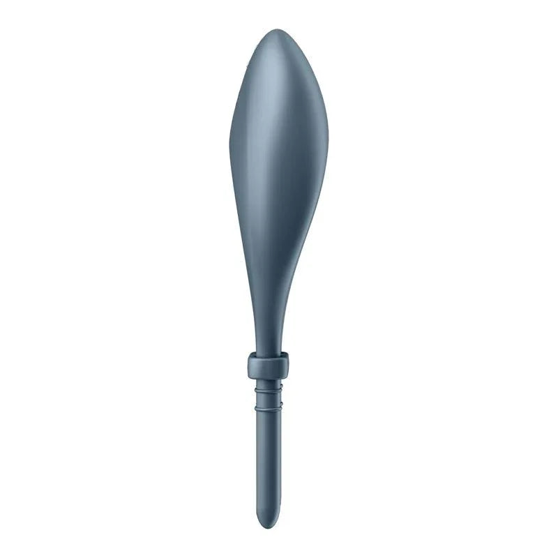 Satisfyer Bullseye - Vibrating Adjustable Lasso Cock Ring in Navy, angled view