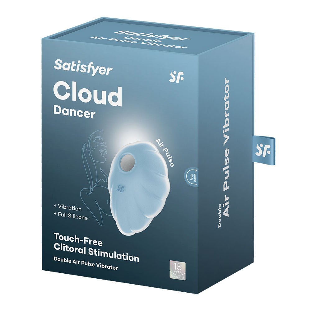 Buy Satisfyer Cloud Dancer - Blue - Blue USB Rechargeable Vibrating Air Pulse Stimulator – Naughtyhut NZ sex toys online. Discreet delivery & top brands.