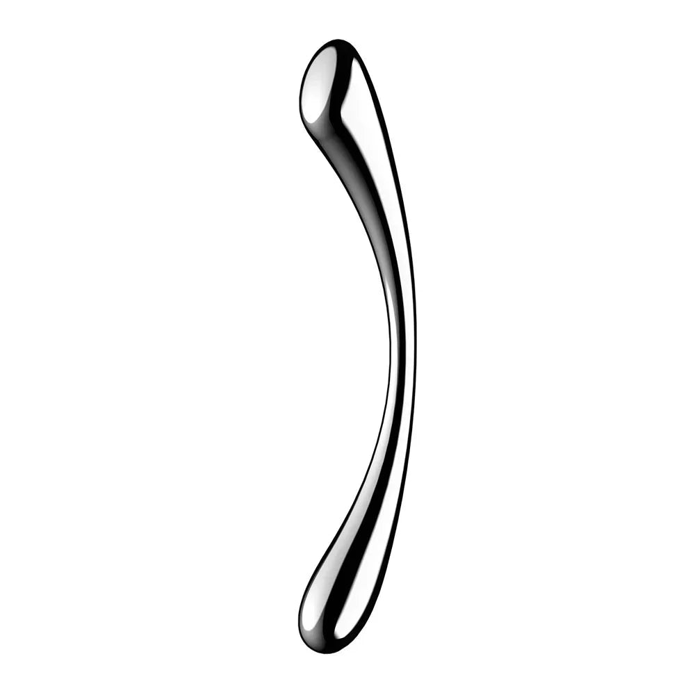 Satisfyer Cosmic Crest 1 side profile showing the long C-curve and rounded base end