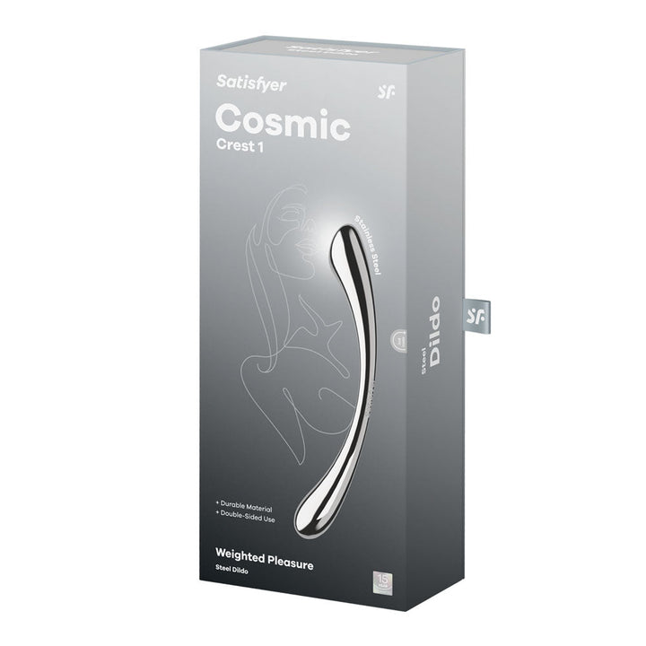 Satisfyer Cosmic Crest 1 - Chrome Steel 24 cm Dildo – Sex toys NZ by Naughtyhut. Discreet delivery nationwide.