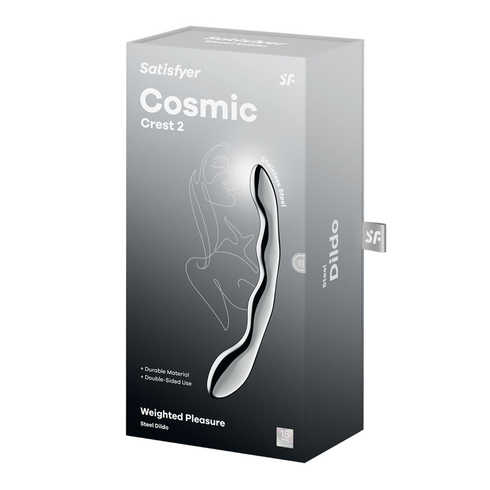 Satisfyer Cosmic Crest 2 - Chrome Steel 20.5 cm Dildo – Sex toys NZ by Naughtyhut. Discreet delivery nationwide.