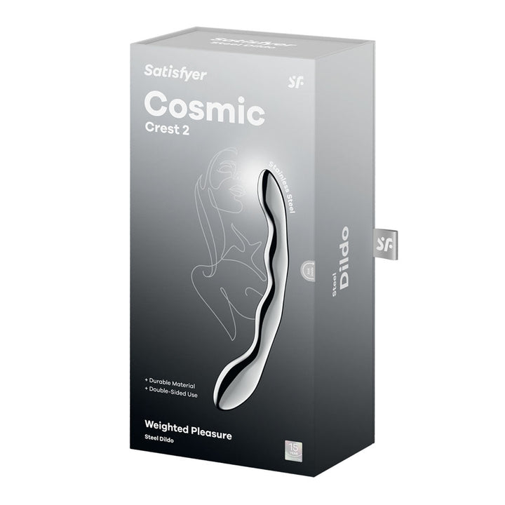 Satisfyer Cosmic Crest 2 - Chrome Steel 20.5 cm Dildo – Sex toys NZ by Naughtyhut. Discreet delivery nationwide.