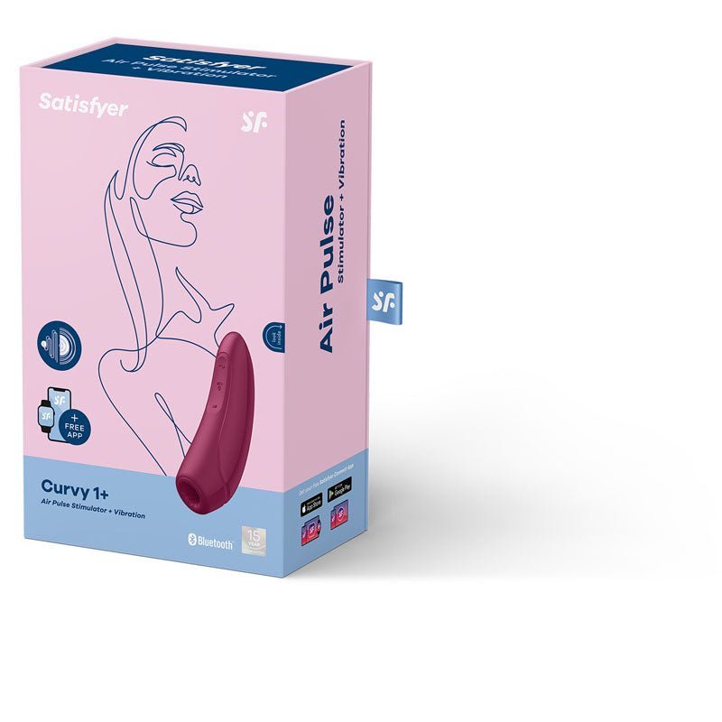 Satisfyer Curvy 1+ - App Contolled Touch - Free USB - Rechargeable Clitoral Stimulator with Vibration – Sex toys NZ by Naughtyhut. Discreet delivery nationwide.