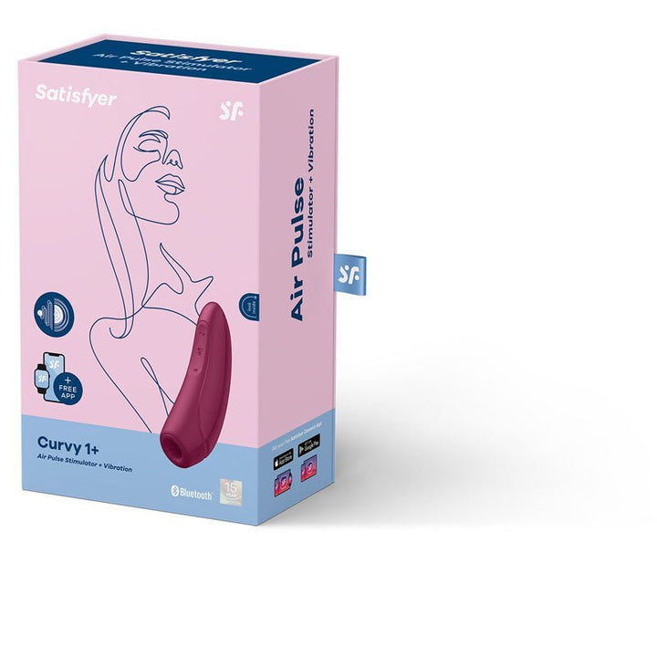 Satisfyer Curvy 1+ - App Contolled Touch - Free USB - Rechargeable Clitoral Stimulator with Vibration – Sex toys NZ by Naughtyhut. Discreet delivery nationwide.