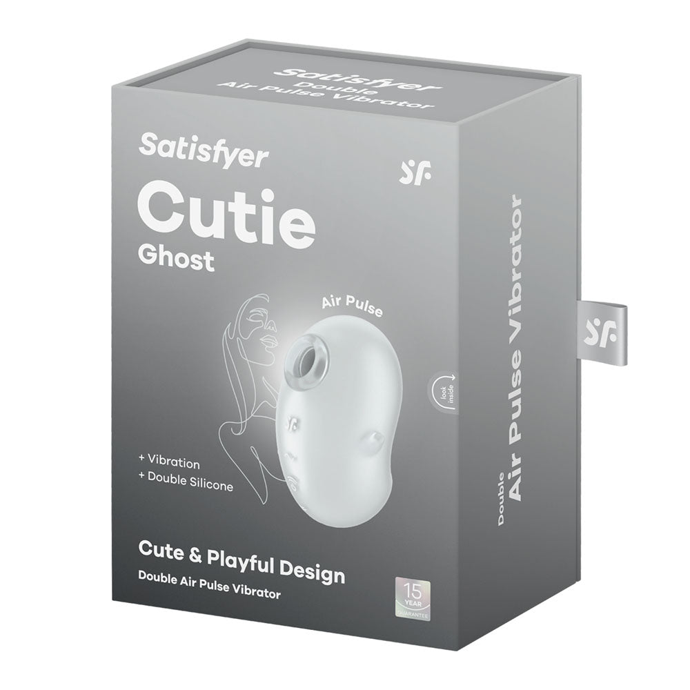 Satisfyer Cutie Ghost - White - White USB Rechargeable Air Pulse Stimulator – Sex toys NZ by Naughtyhut. Discreet delivery nationwide.