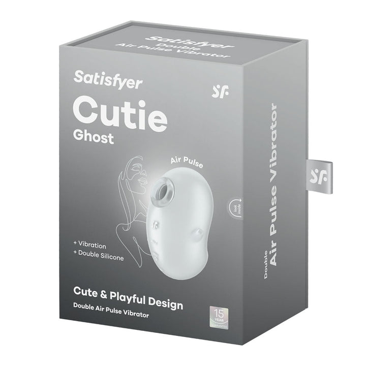 Satisfyer Cutie Ghost - White - White USB Rechargeable Air Pulse Stimulator – Sex toys NZ by Naughtyhut. Discreet delivery nationwide.
