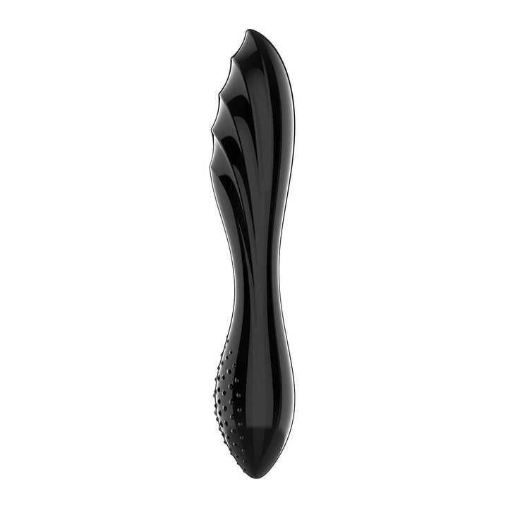 Satisfyer Dazzling Crystal 1 - Black - Black Glass Double Ended Dildo – Sex toys NZ by Naughtyhut. Discreet delivery nationwide.