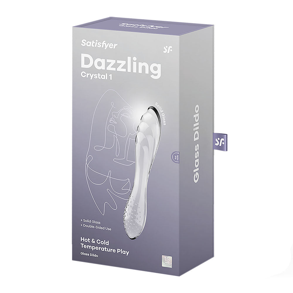 Satisfyer Dazzling Crystal 1 - Clear - Clear Glass Double Ended Dildo – Sex toys NZ by Naughtyhut. Discreet delivery nationwide.
