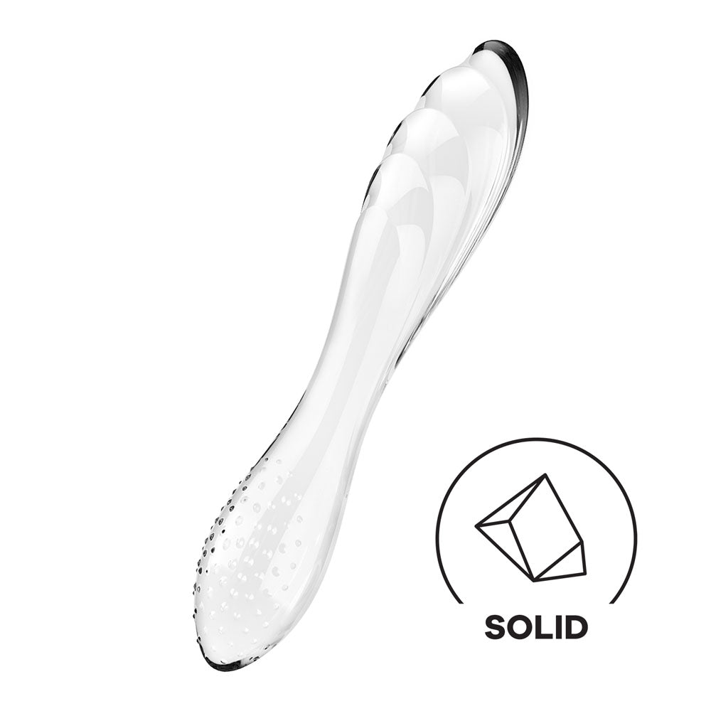 Satisfyer Dazzling Crystal 1 - Clear - Clear Glass Double Ended Dildo – Sex toys NZ by Naughtyhut. Discreet delivery nationwide.