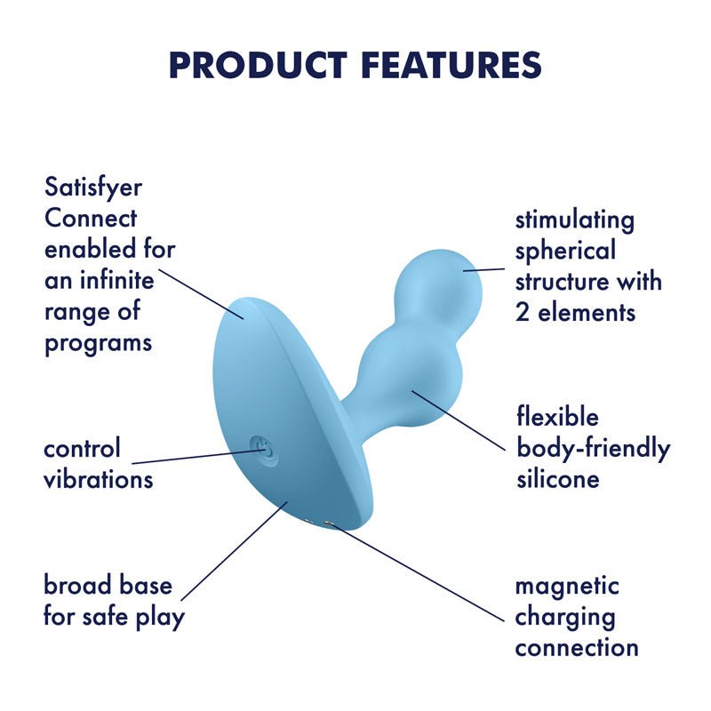 Satisfyer Deep Diver - Light Blue Vibrating Butt Plug with App Control – Sex toys NZ by Naughtyhut. Discreet delivery nationwide.