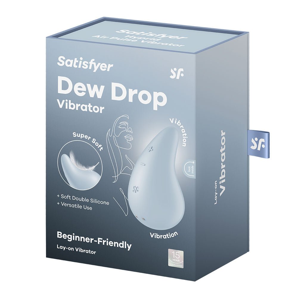 Satisfyer Dew Drop - Light Blue USB Rechargeable Stimulator – Sex toys NZ by Naughtyhut. Discreet delivery nationwide.